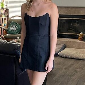Corset top strapless dress